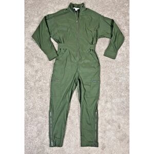 Athleta Lenox Jumpsuit Long sleeve zippered stretch Women's US 8 Green NWOT